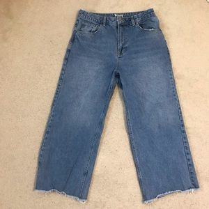 Topshop cropped wide-leg jeans